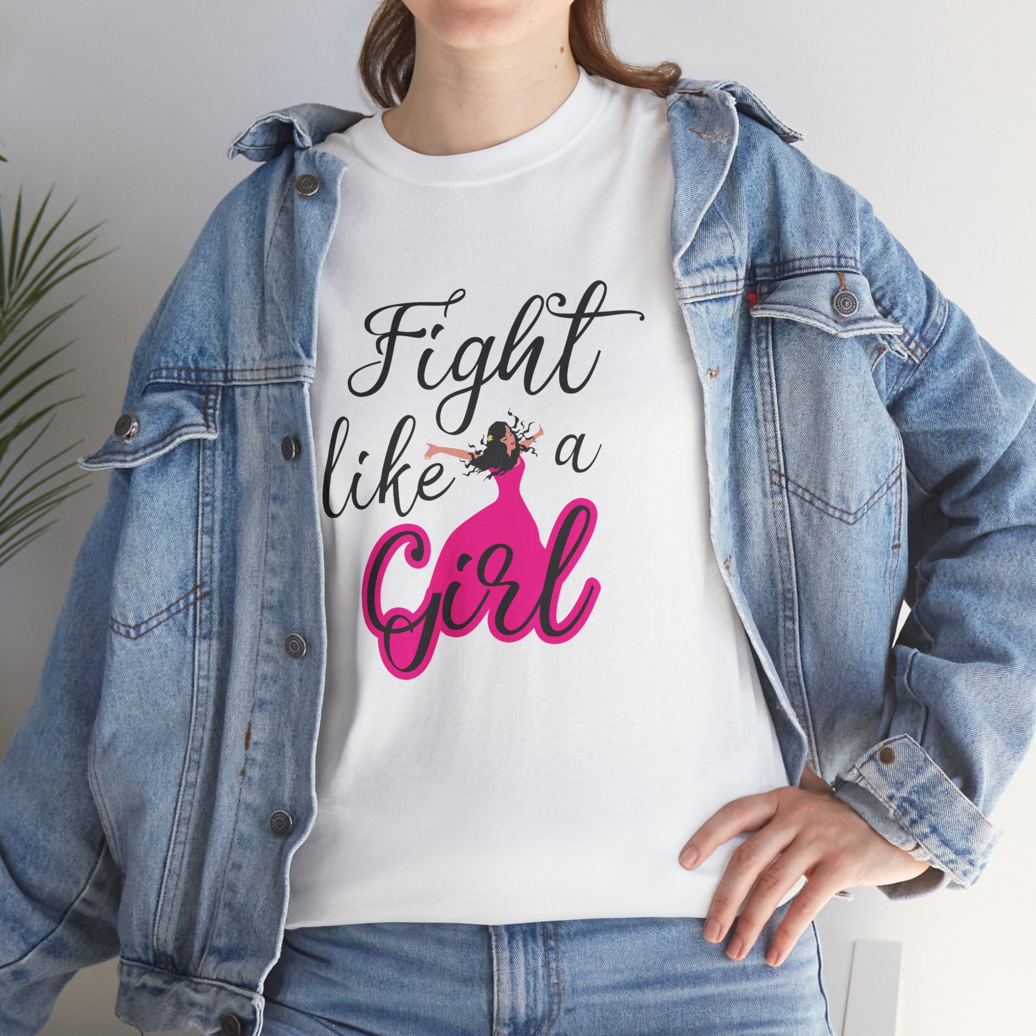 Fight Like a Girl Unisex Heavy Cotton Tee - Empowerment T-Shirt