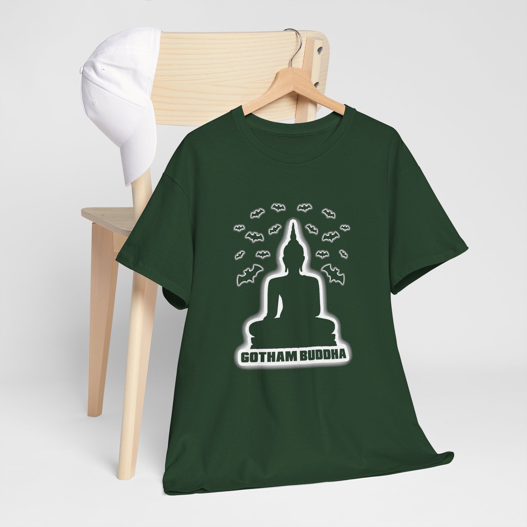 Gotham Buddha Unisex Heavy Cotton Tee - Spiritual & Urban Style