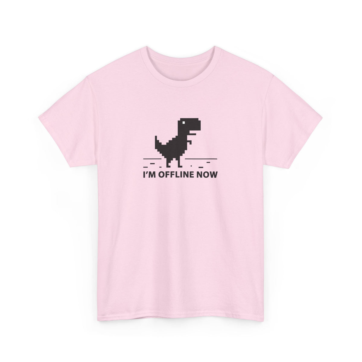 Dino Offline Now – Funny Dinosaur Tee