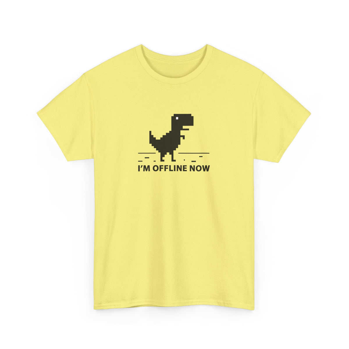 Dino Offline Now – Funny Dinosaur Tee