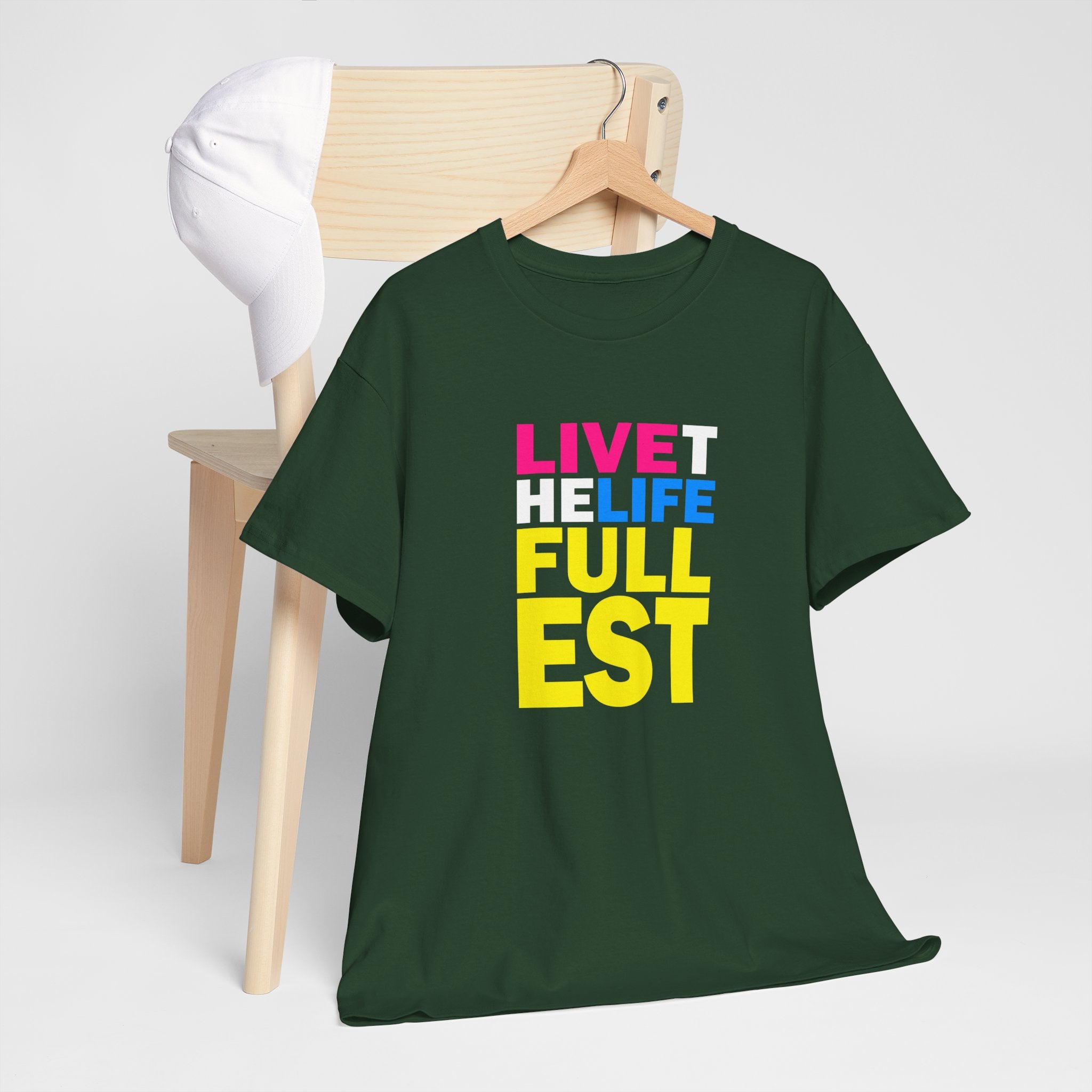 Live Life Fullest Unisex Heavy Cotton Tee - Inspirational Graphic T-Shirt