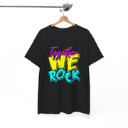 Unisex Heavy Cotton Tee - 'Together We Rock' Graphic T-Shirt, Perfect for Music Lovers, Concerts, or Team Events, Gift for Friends, [...]