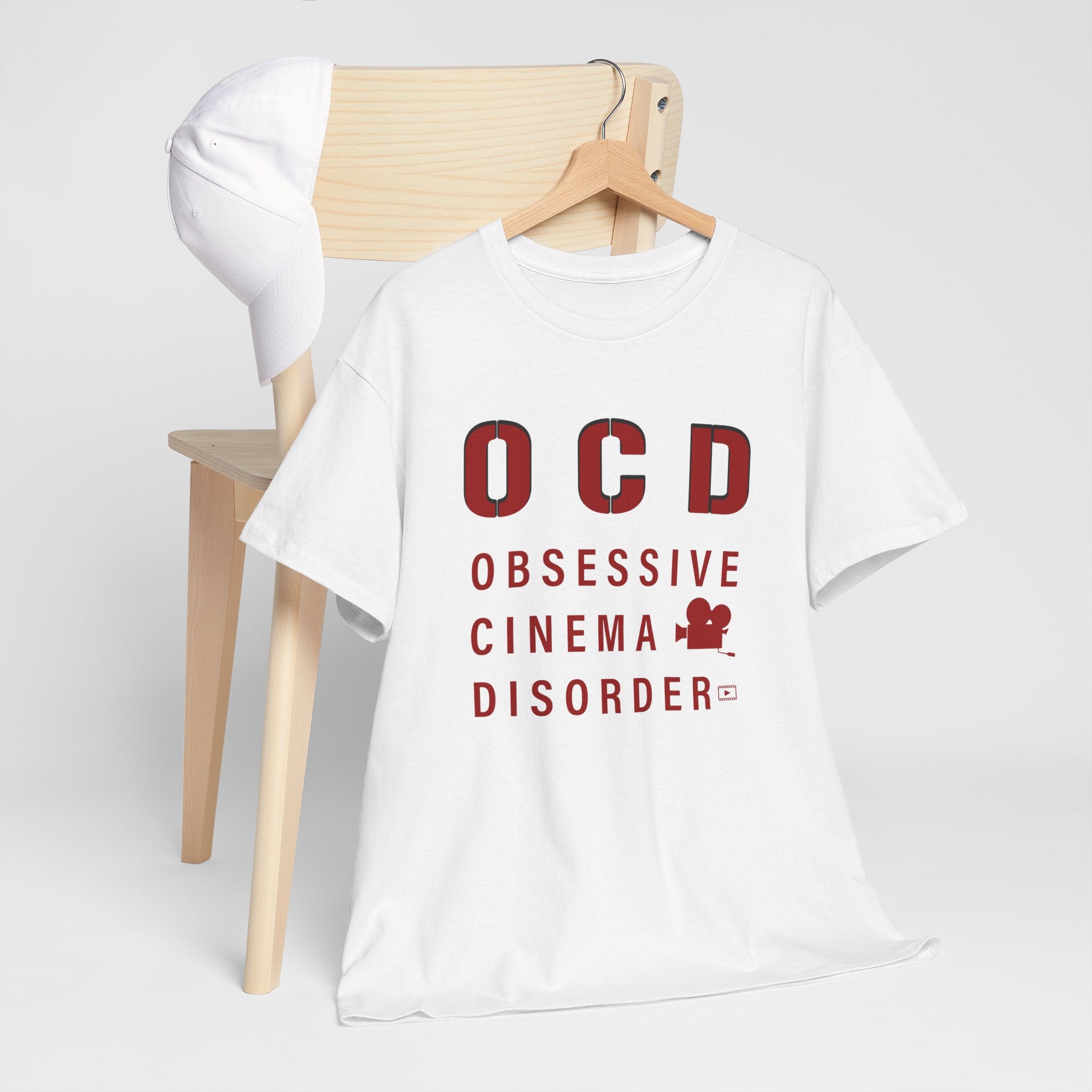 Unisex Heavy Cotton Tee – OCD Obsessive Cinema Disorder T-Shirt for Movie Lovers