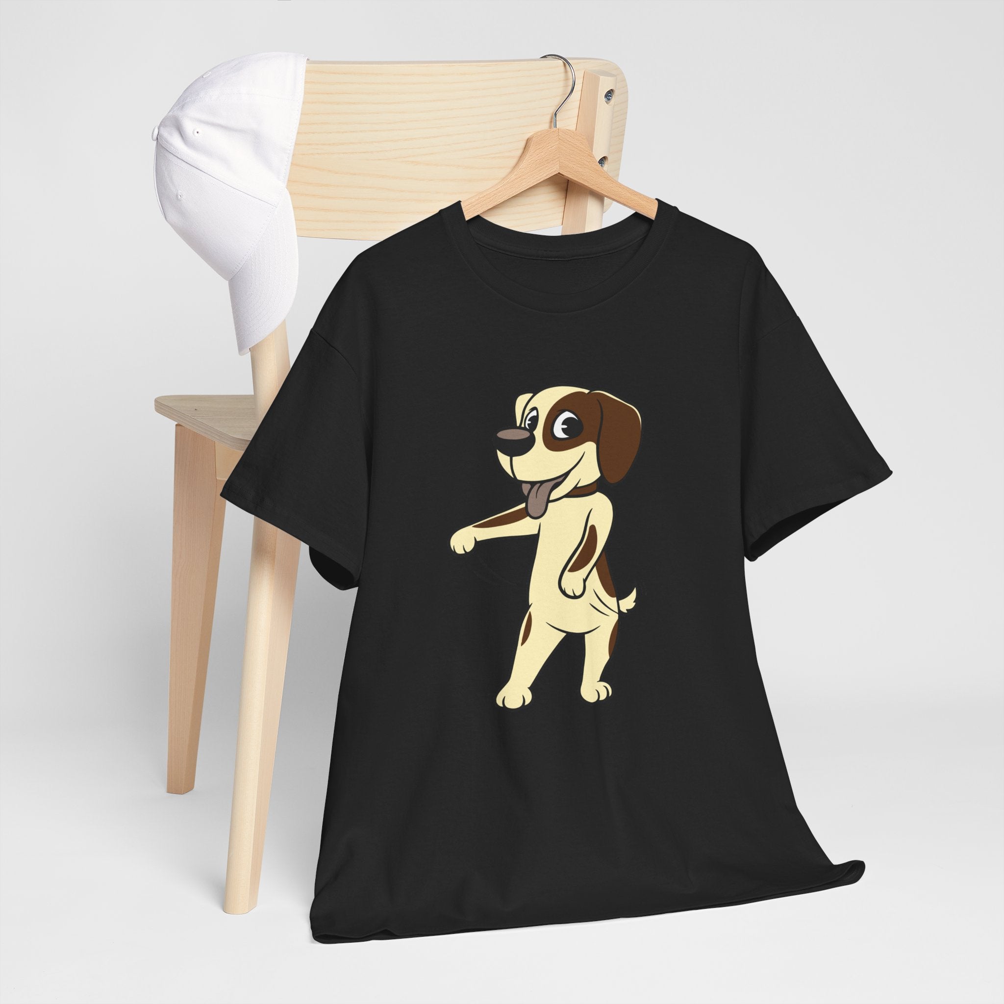 Playful Dog Graphic Unisex Heavy Cotton Tee - Perfect for Pet Lovers