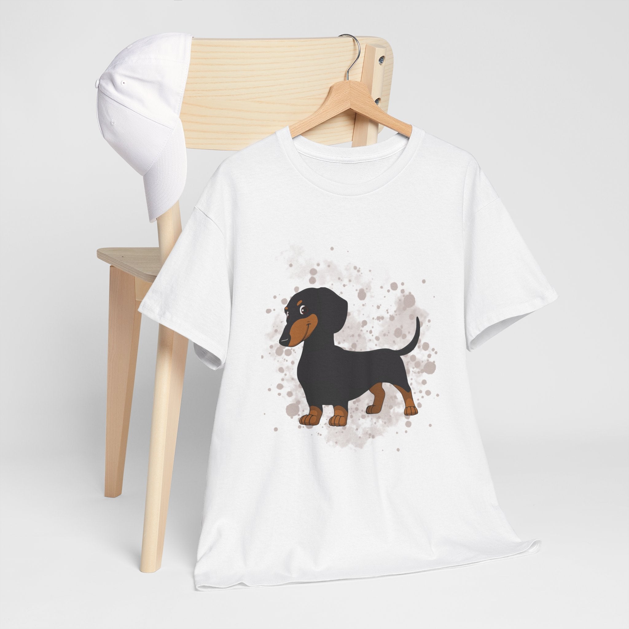 Cute Dachshund Unisex Heavy Cotton Tee - Perfect for Dog Lovers