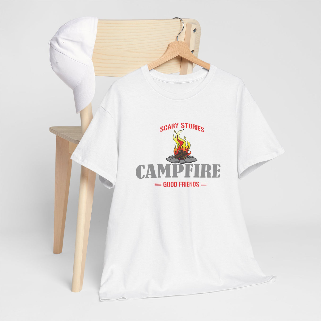 Campfire Stories Unisex Heavy Cotton Tee - Perfect for Friends Gatherings
