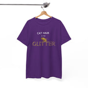 Cat Hair is My Glitter Unisex Heavy Cotton Tee - Perfect for Cat Lovers