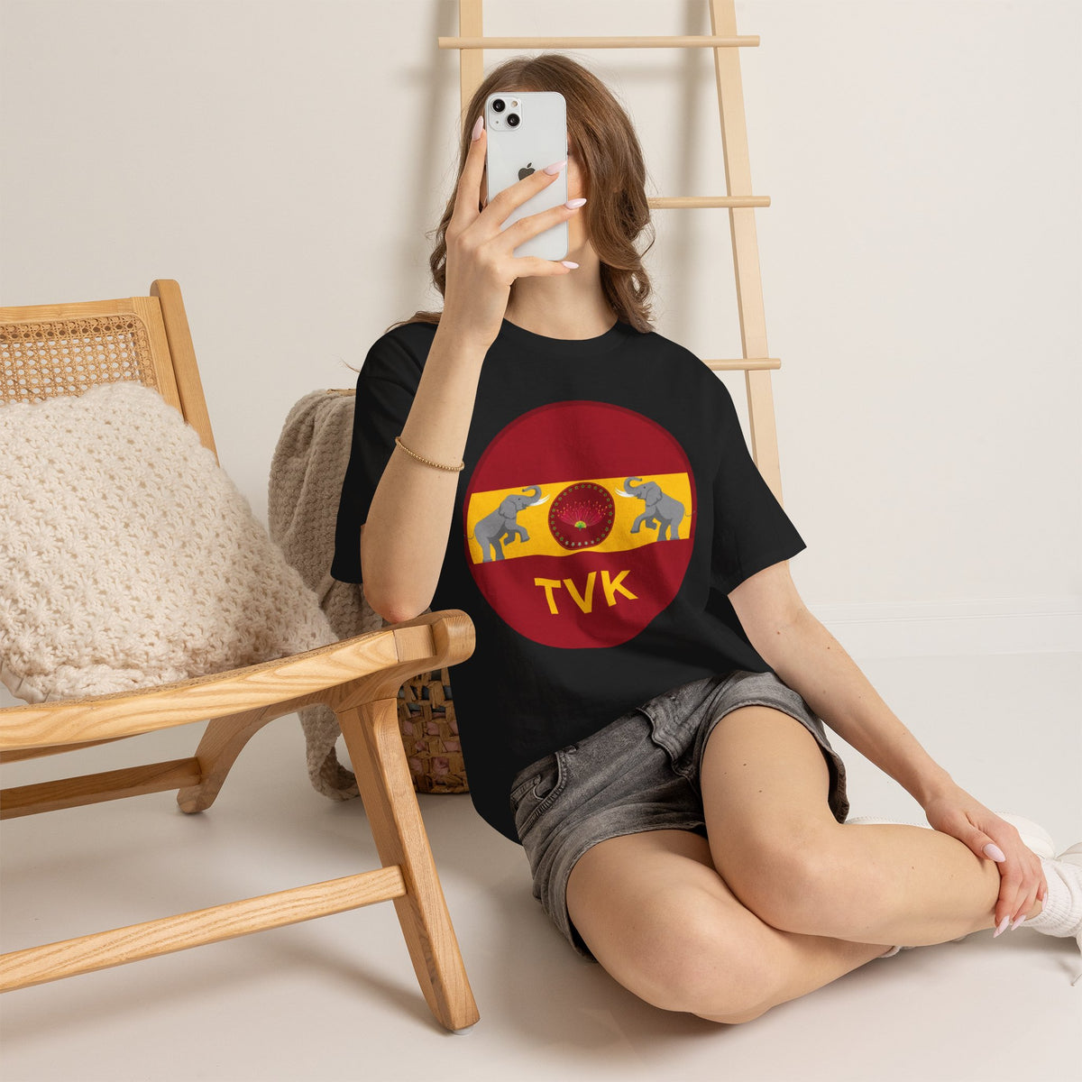TVK Elephant Logo T‑Shirt — Retro Badge Graphic Tee