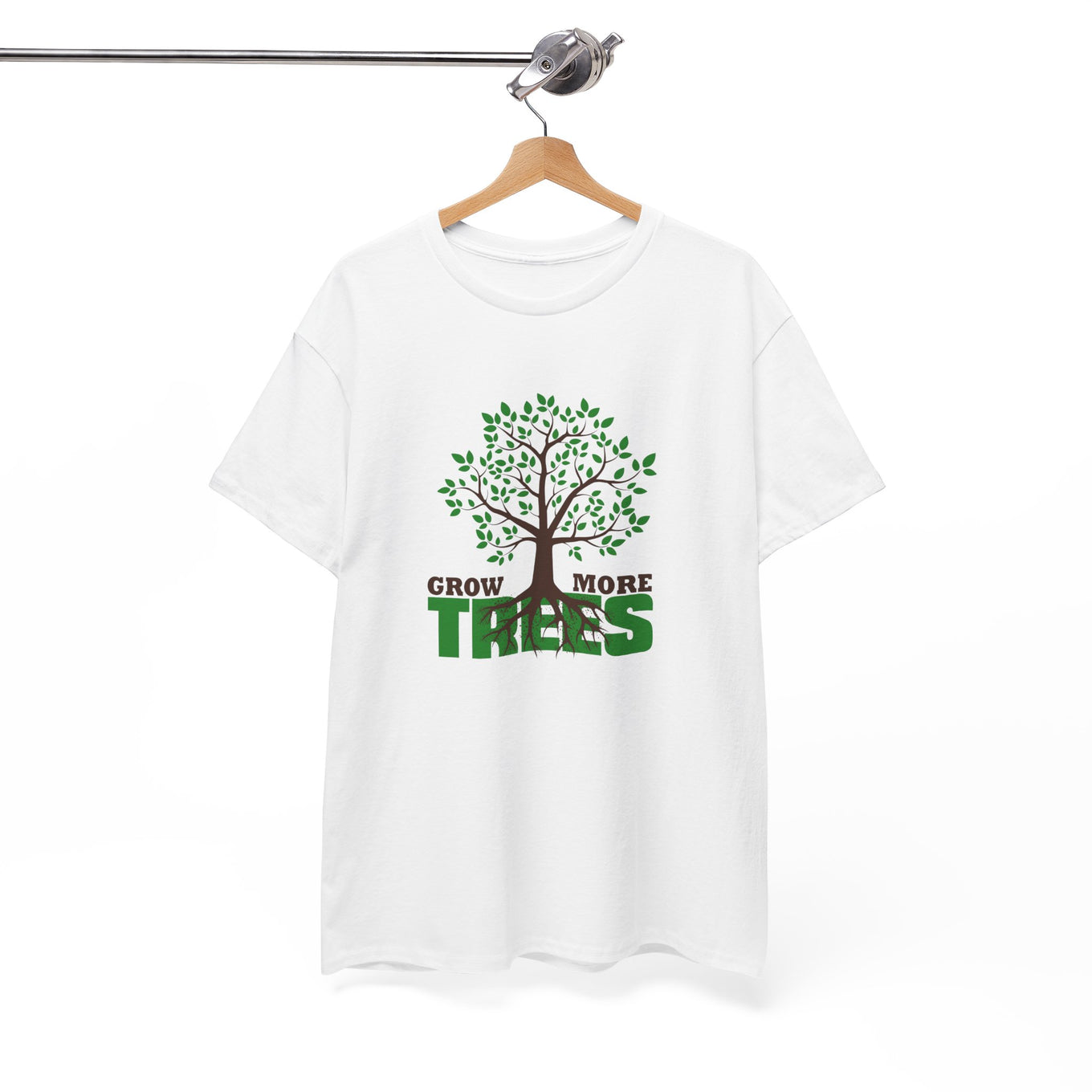Eco-Friendly Unisex Heavy Cotton Tee - "Grow More Trees" Graphic Shirt