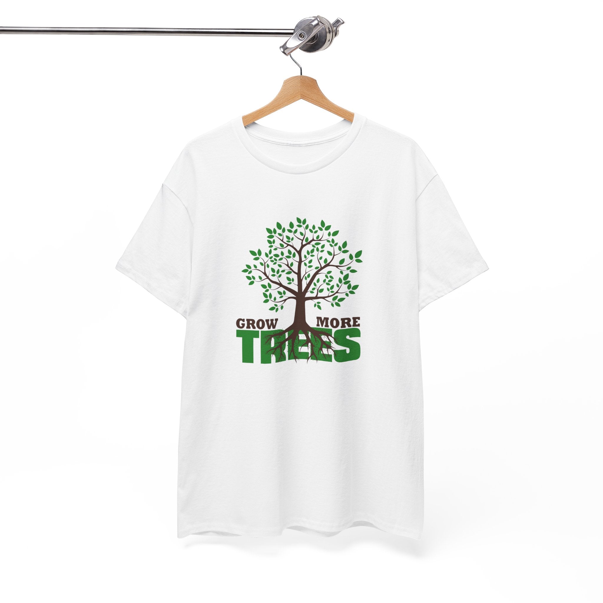 Eco-Friendly Unisex Heavy Cotton Tee - "Grow More Trees" Graphic Shirt