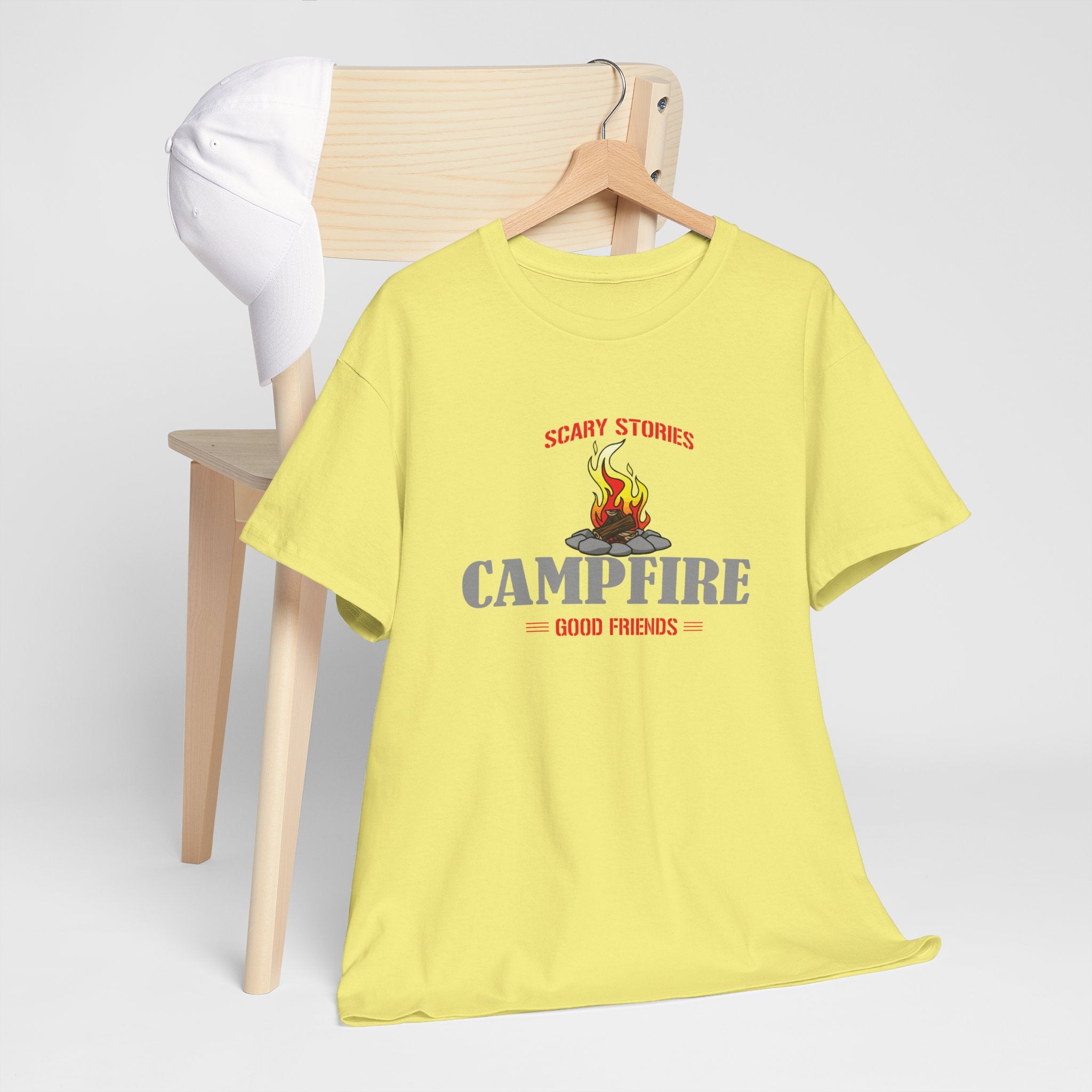 Campfire Stories Unisex Heavy Cotton Tee - Perfect for Friends Gatherings
