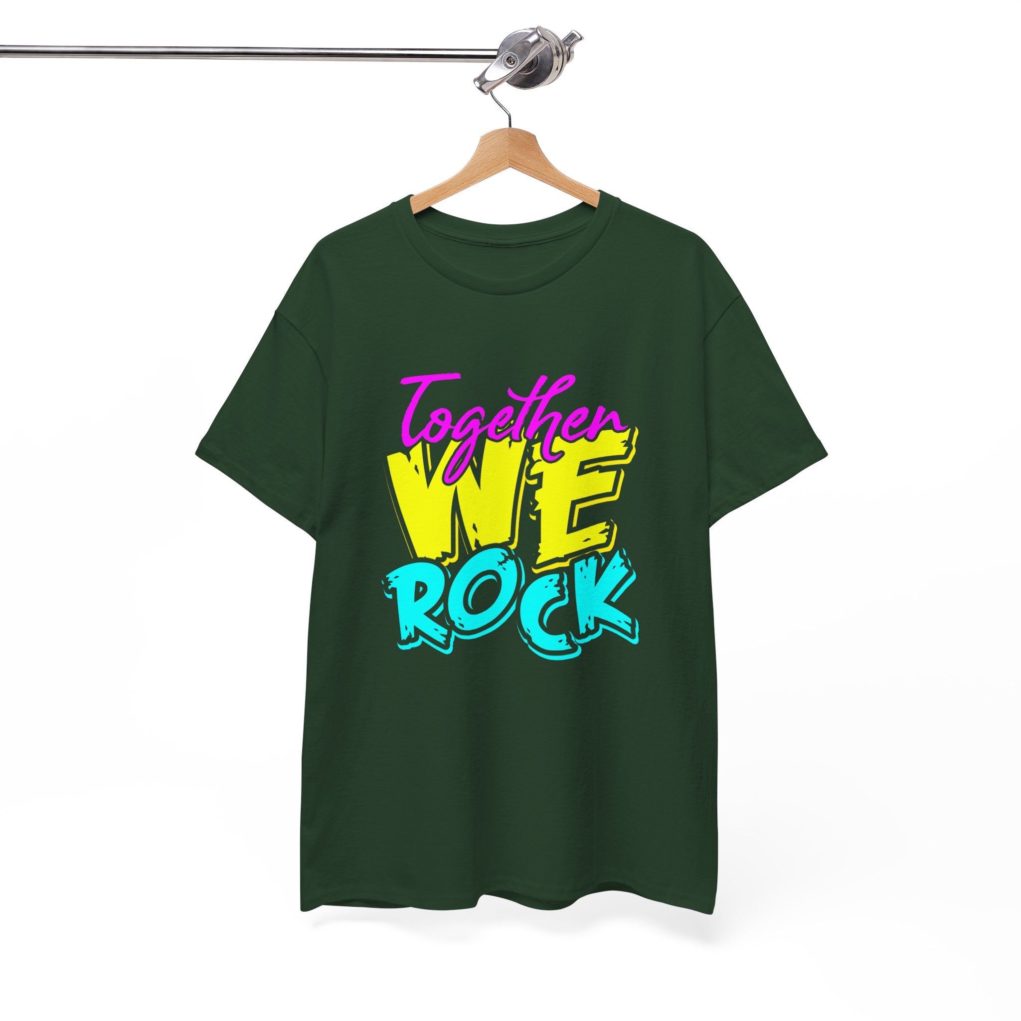 Unisex Heavy Cotton Tee - 'Together We Rock' Graphic T-Shirt, Perfect for Music Lovers, Concerts, or Team Events, Gift for Friends, [...]