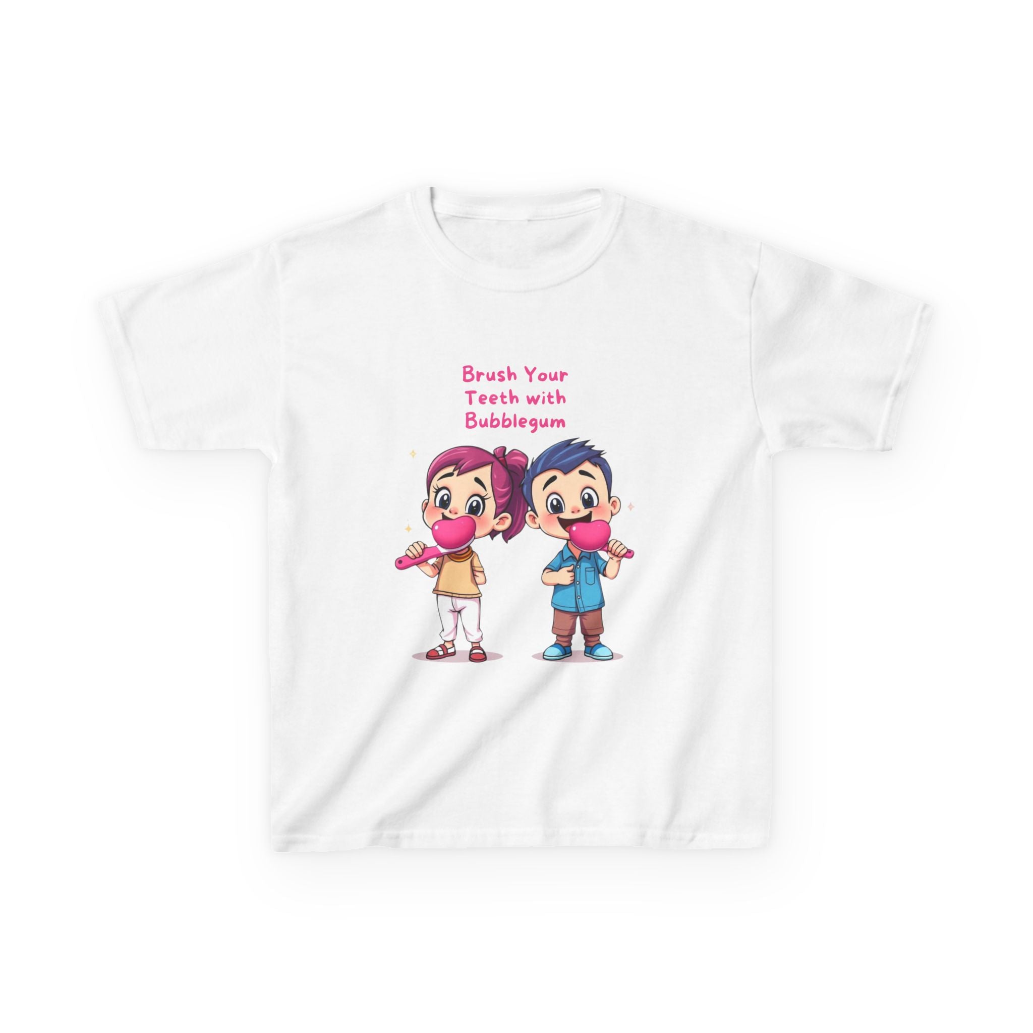 Kids Toothbrush Fun Tee, Children's Graphic Shirt, Dental Health Awareness, Brush Teeth Gift, Kids Gift for Birthday, Playful Kids Apparel