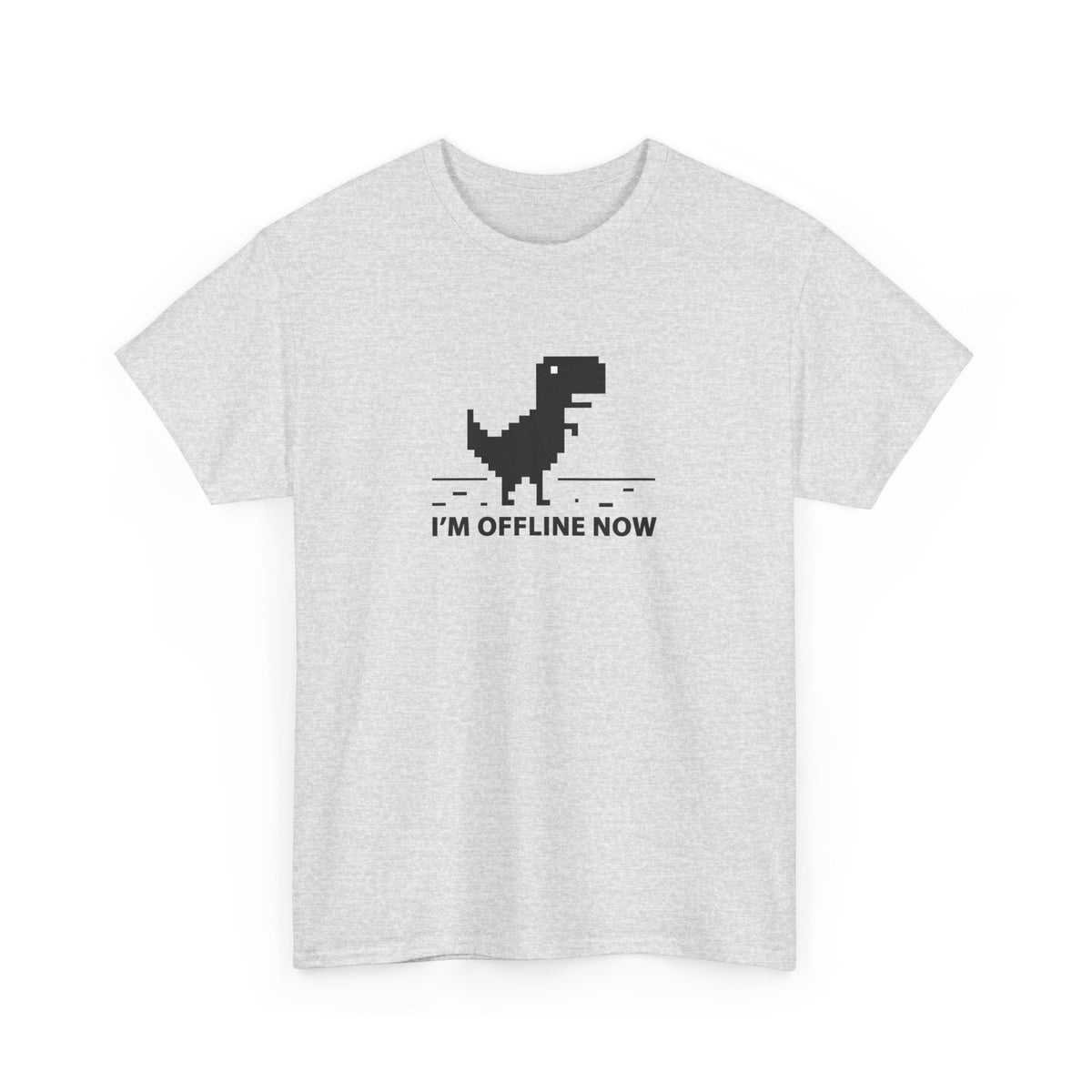 Dino Offline Now – Funny Dinosaur Tee