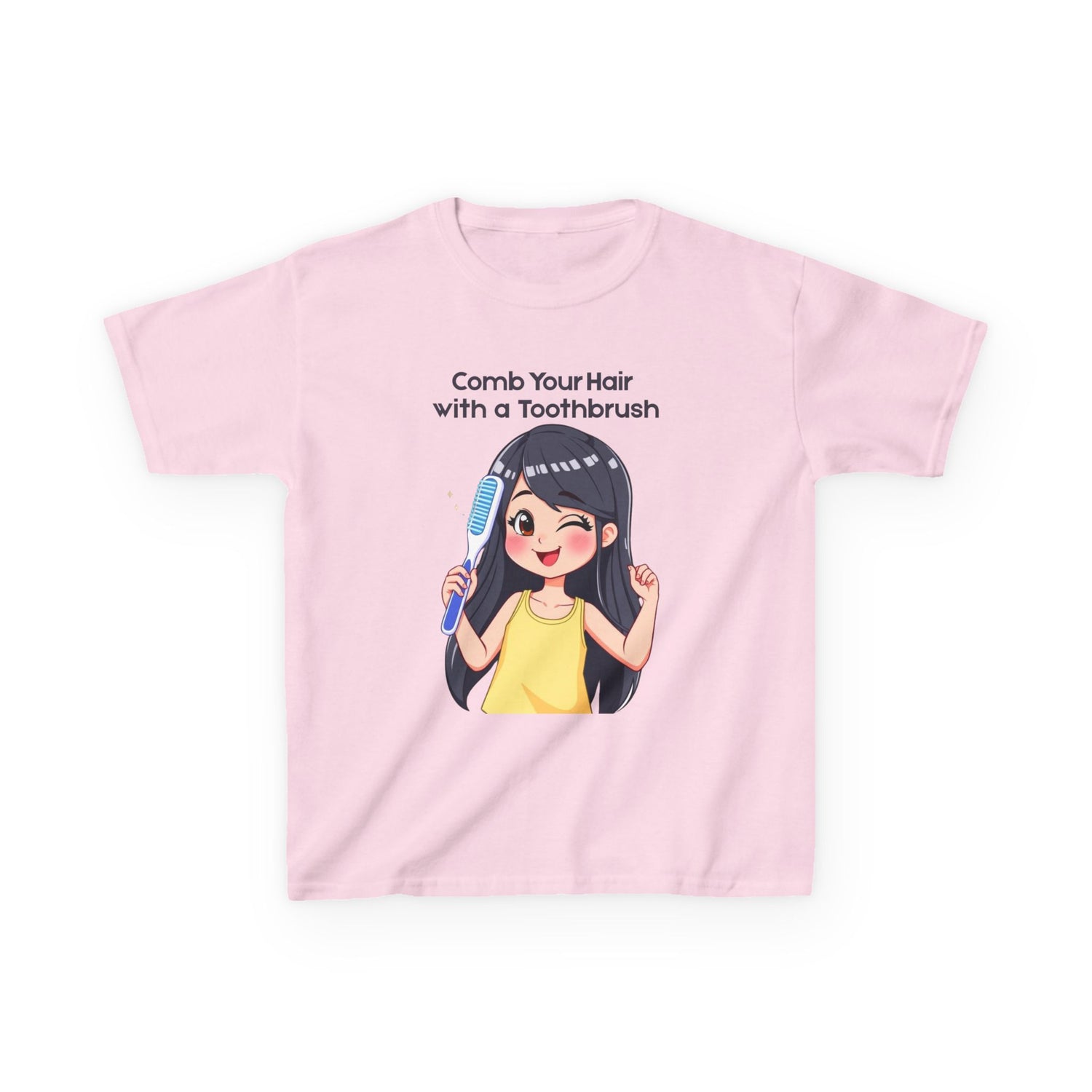 Kids Tee with Fun Toothbrush Design - Perfect for Gifts, Birthday, Playtime, Unique Kids' Apparel, Cute Cartoon T-Shirt