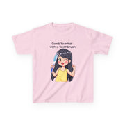 Kids Tee with Fun Toothbrush Design - Perfect for Gifts, Birthday, Playtime, Unique Kids' Apparel, Cute Cartoon T-Shirt