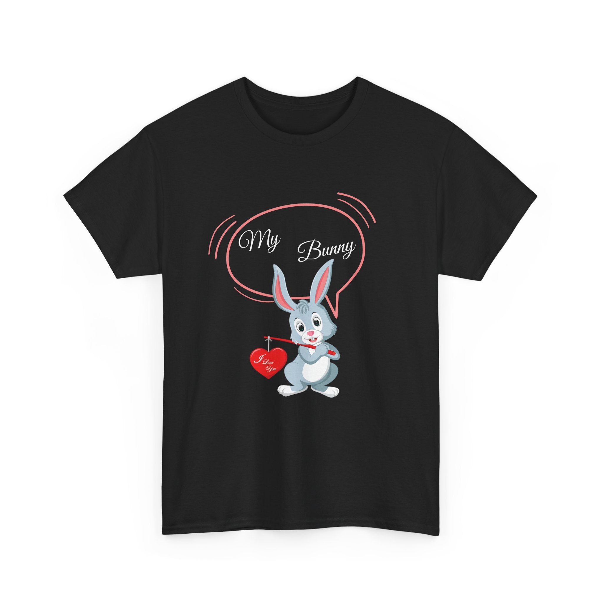 My Bunny Unisex Heavy Cotton Tee - Cute Rabbit Love Shirt for Valentine's Day