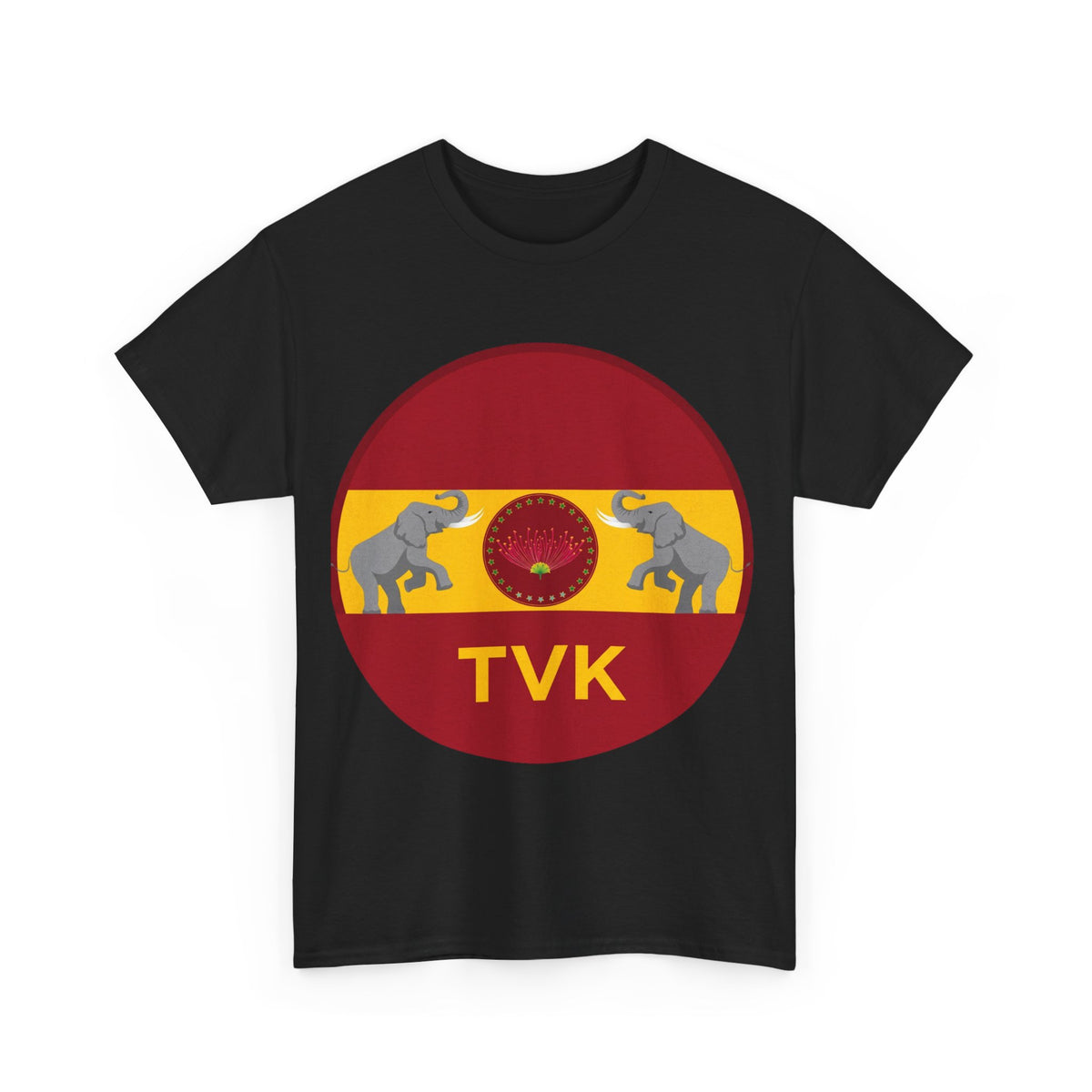 TVK Elephant Logo T‑Shirt — Retro Badge Graphic Tee