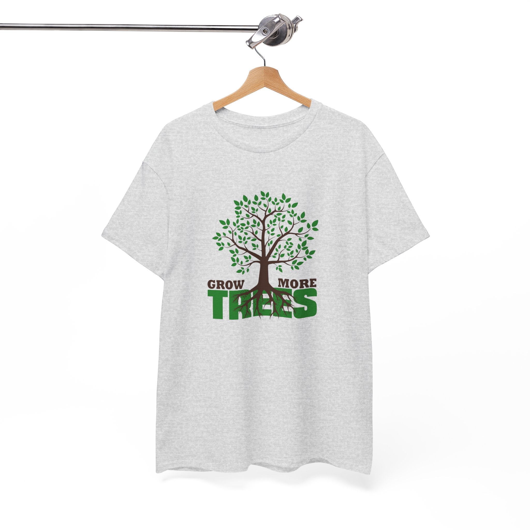 Eco-Friendly Unisex Heavy Cotton Tee - "Grow More Trees" Graphic Shirt