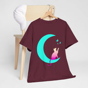 Cosmic Cat Unisex Heavy Cotton Tee - Perfect for Cat Lovers and Dreamers
