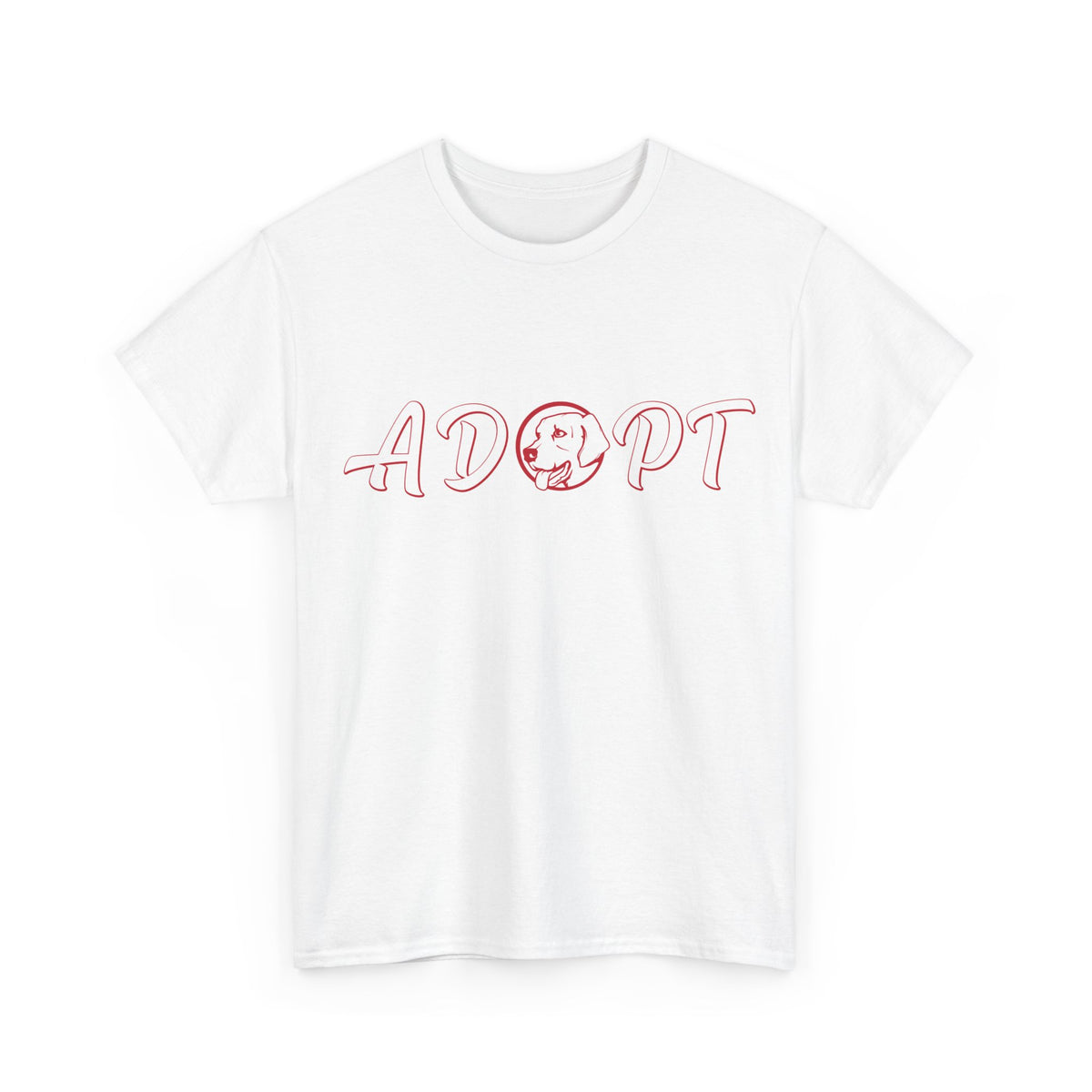 Adopt Unisex Heavy Cotton Tee | Support Animal Adoption, Pet Lovers Gift, Fundraiser Shirt, Eco-Conscious Fashion, Casual Wear