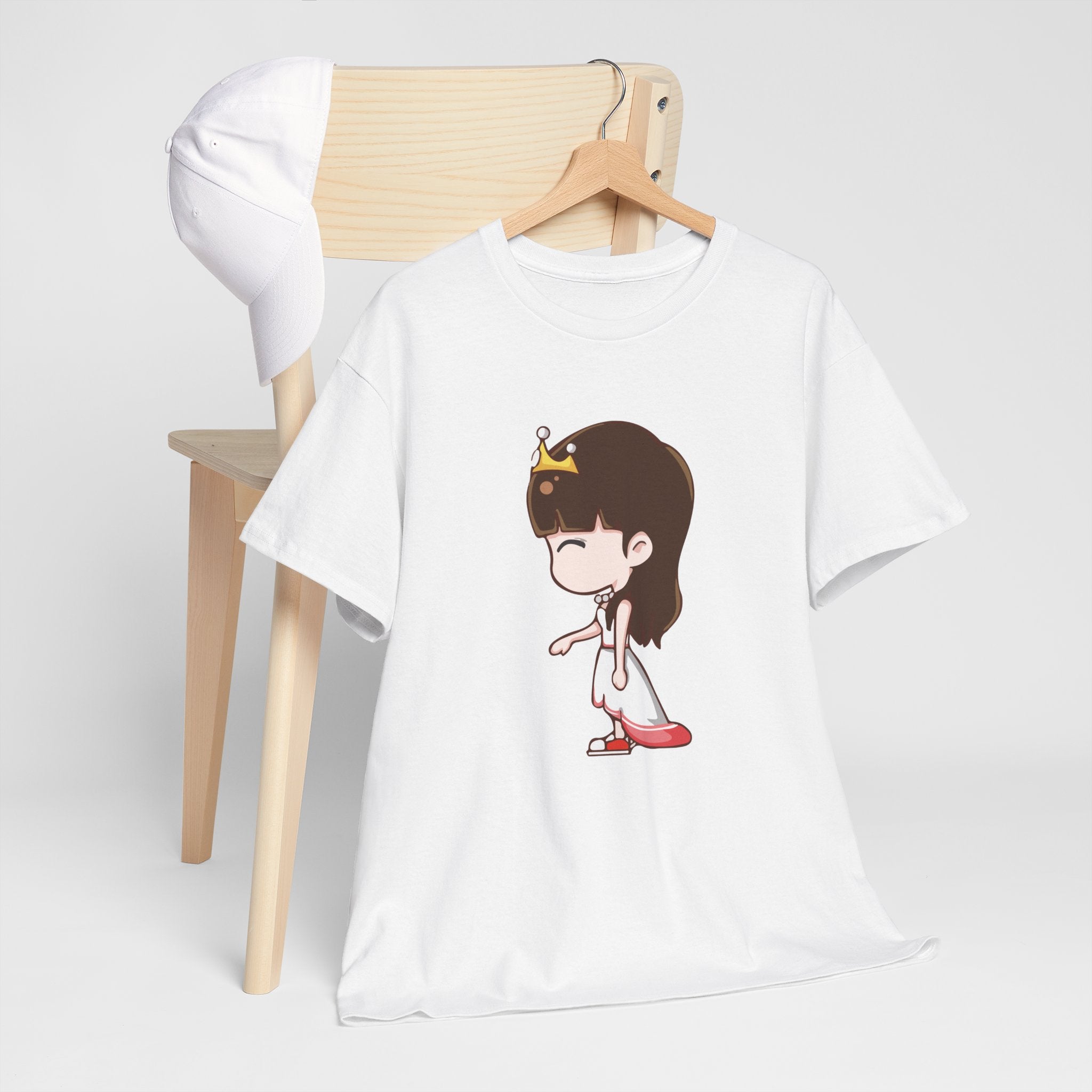 Cute Princess Cartoon Unisex Heavy Cotton Tee