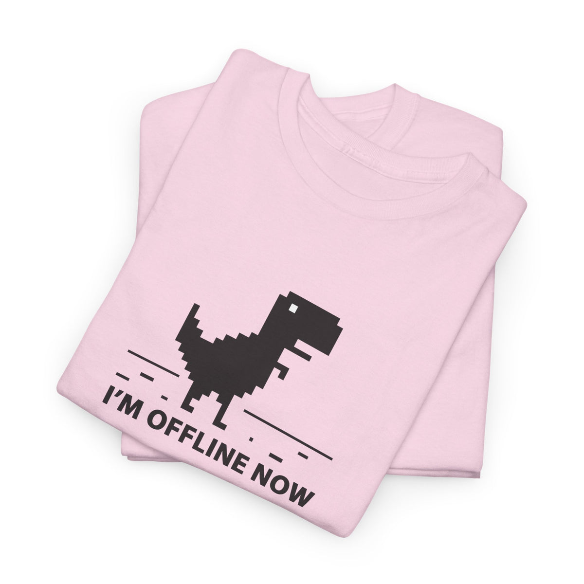 Dino Offline Now – Funny Dinosaur Tee