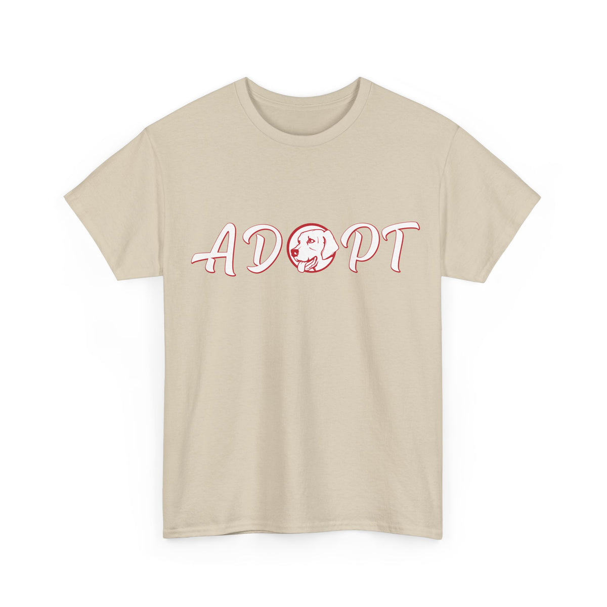 Adopt Unisex Heavy Cotton Tee | Support Animal Adoption, Pet Lovers Gift, Fundraiser Shirt, Eco-Conscious Fashion, Casual Wear