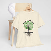 Eco-Friendly Unisex Heavy Cotton Tee - "Plant a Tree Today, Tomorrow"