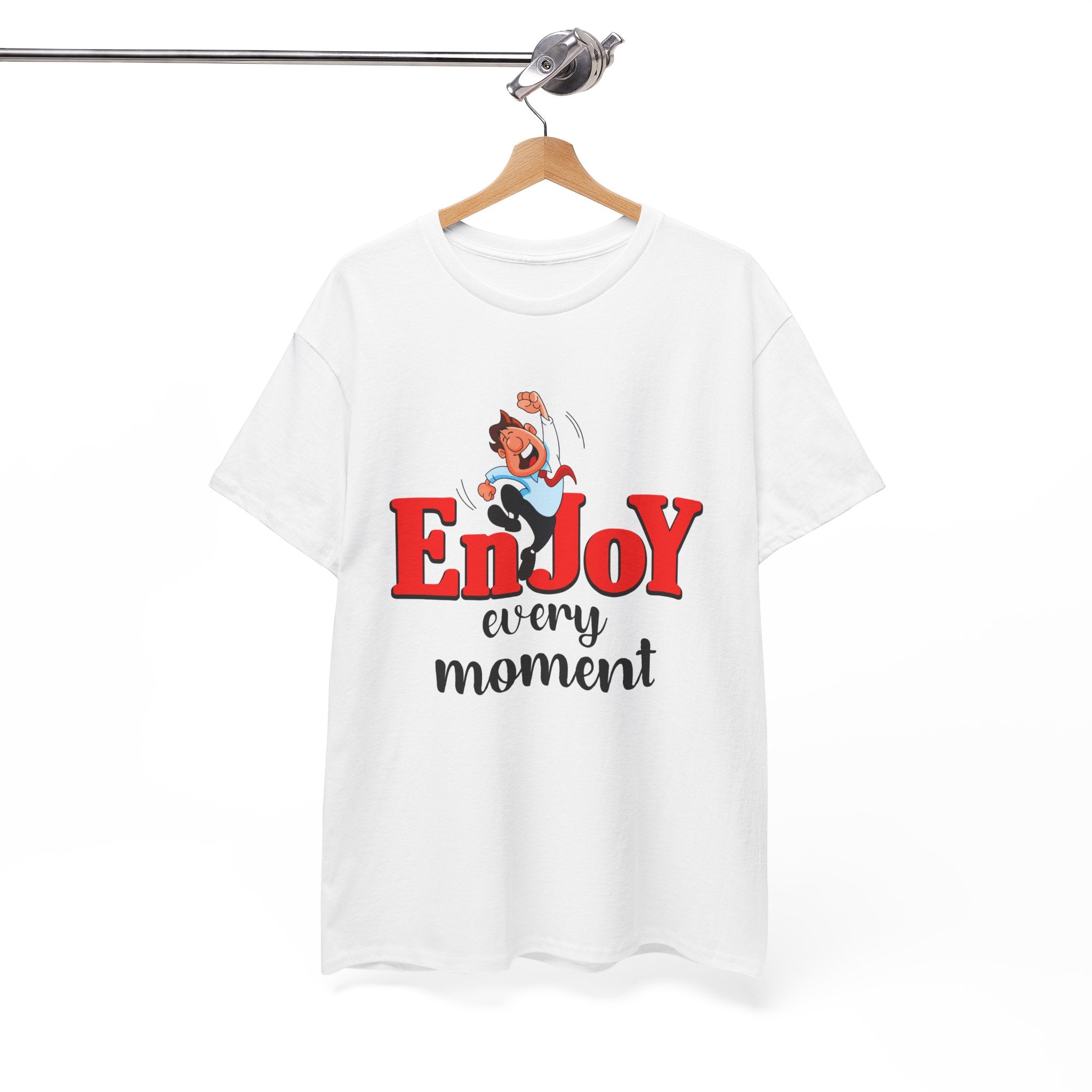 Enjoy Every Moment Unisex Heavy Cotton Tee - Inspirational Casual Wear