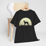 Moonlit Dog Silhouette Unisex Heavy Cotton Tee