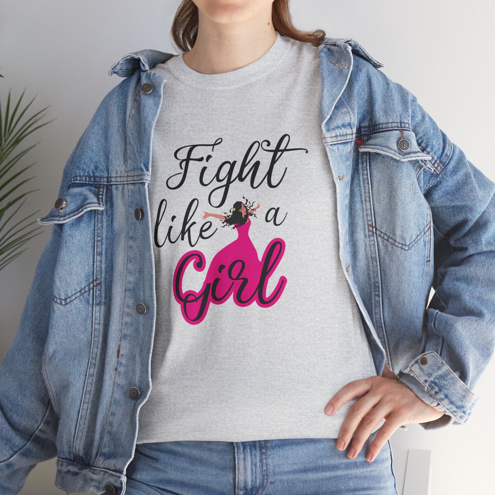 Fight Like a Girl Unisex Heavy Cotton Tee - Empowerment T-Shirt