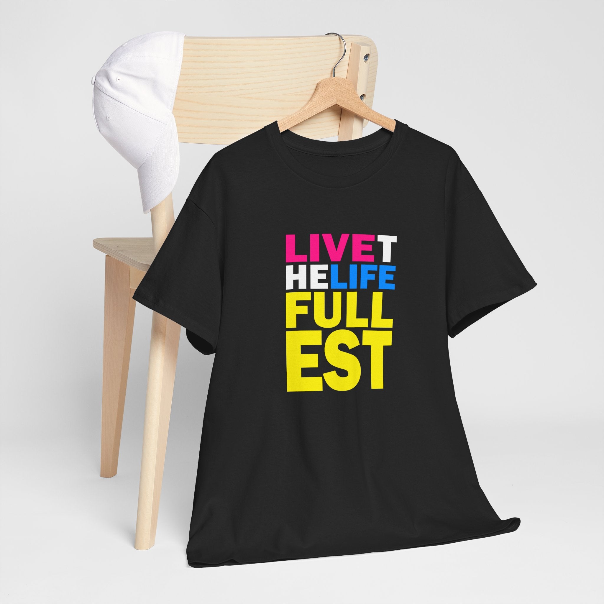 Live Life Fullest Unisex Heavy Cotton Tee - Inspirational Graphic T-Shirt