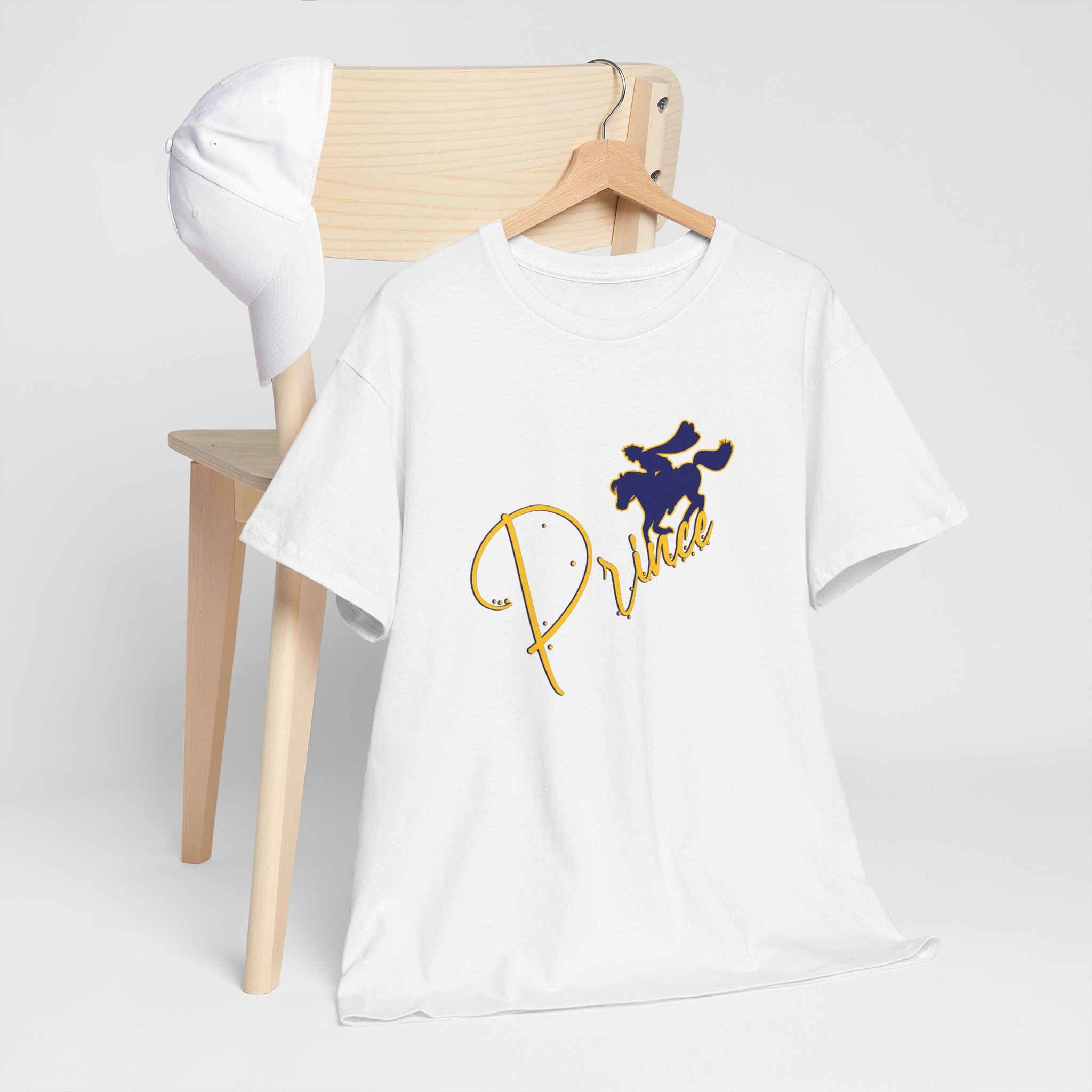 Unisex Heavy Cotton Tee - Vintage Inspired Prince Graphic T-Shirt