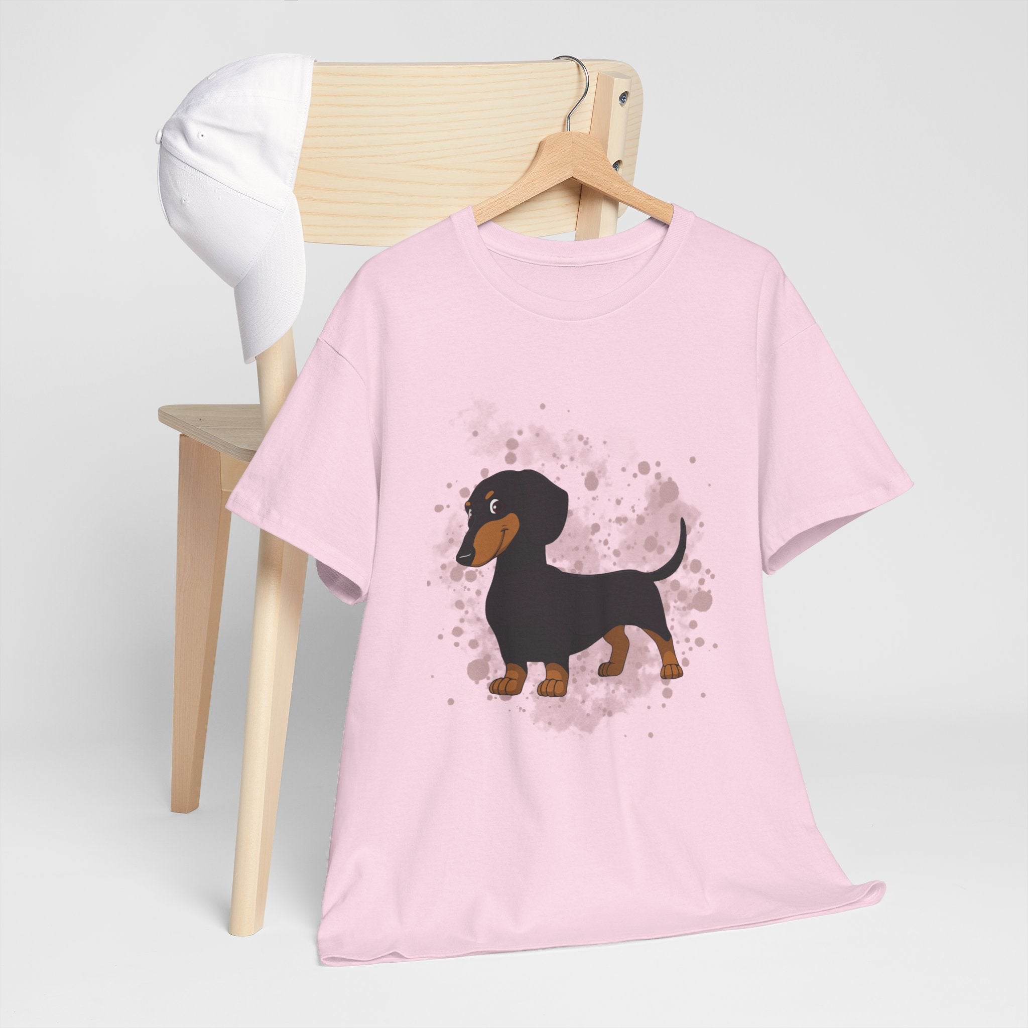 Cute Dachshund Unisex Heavy Cotton Tee - Perfect for Dog Lovers