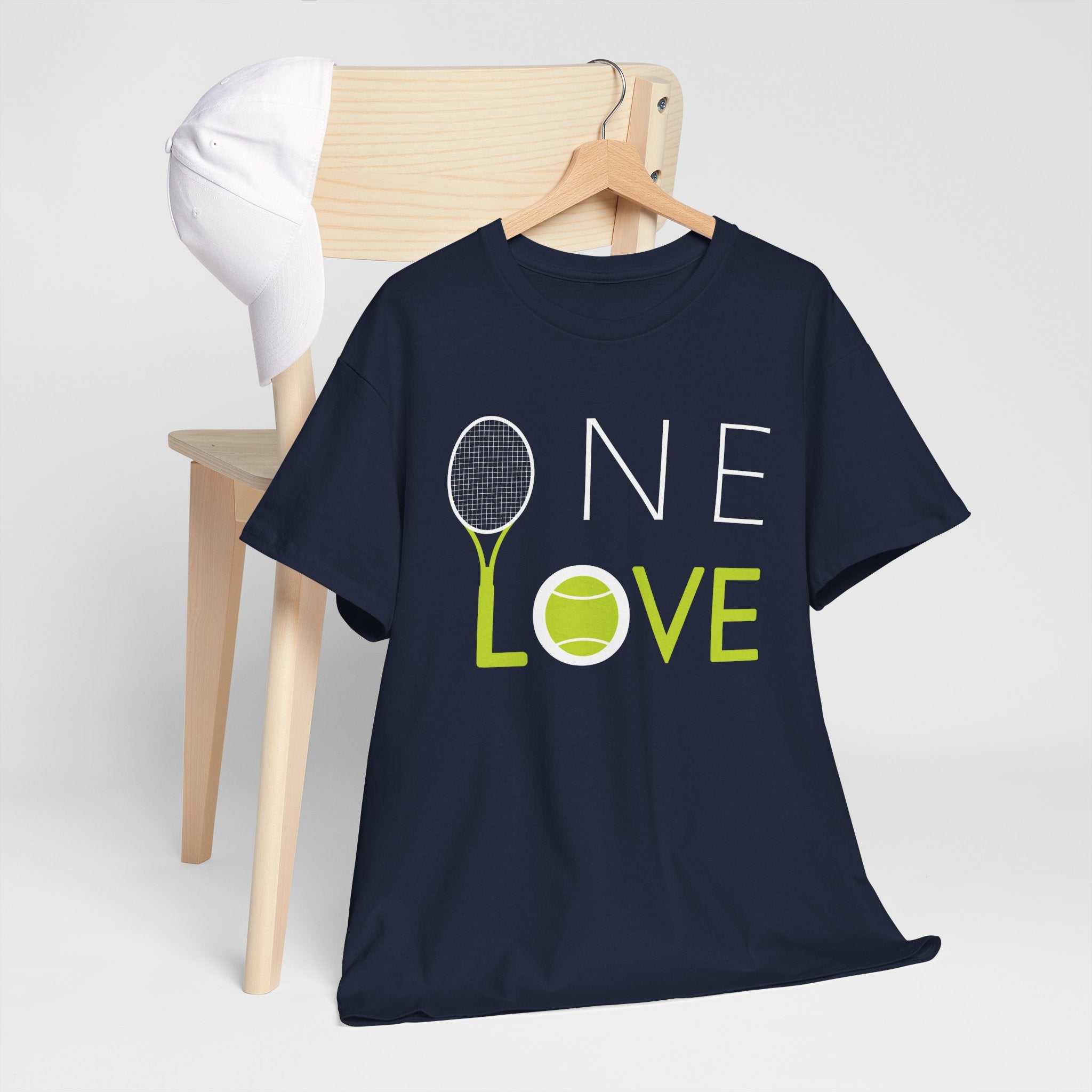 Tennis Love Unisex Heavy Cotton Tee - One Love Design