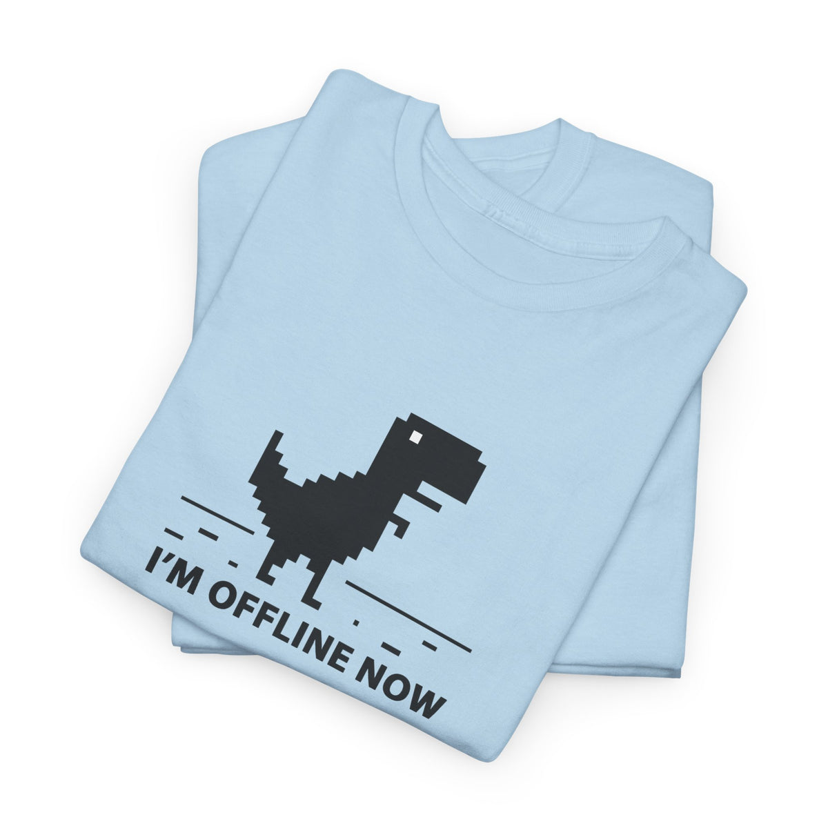 Dino Offline Now – Funny Dinosaur Tee
