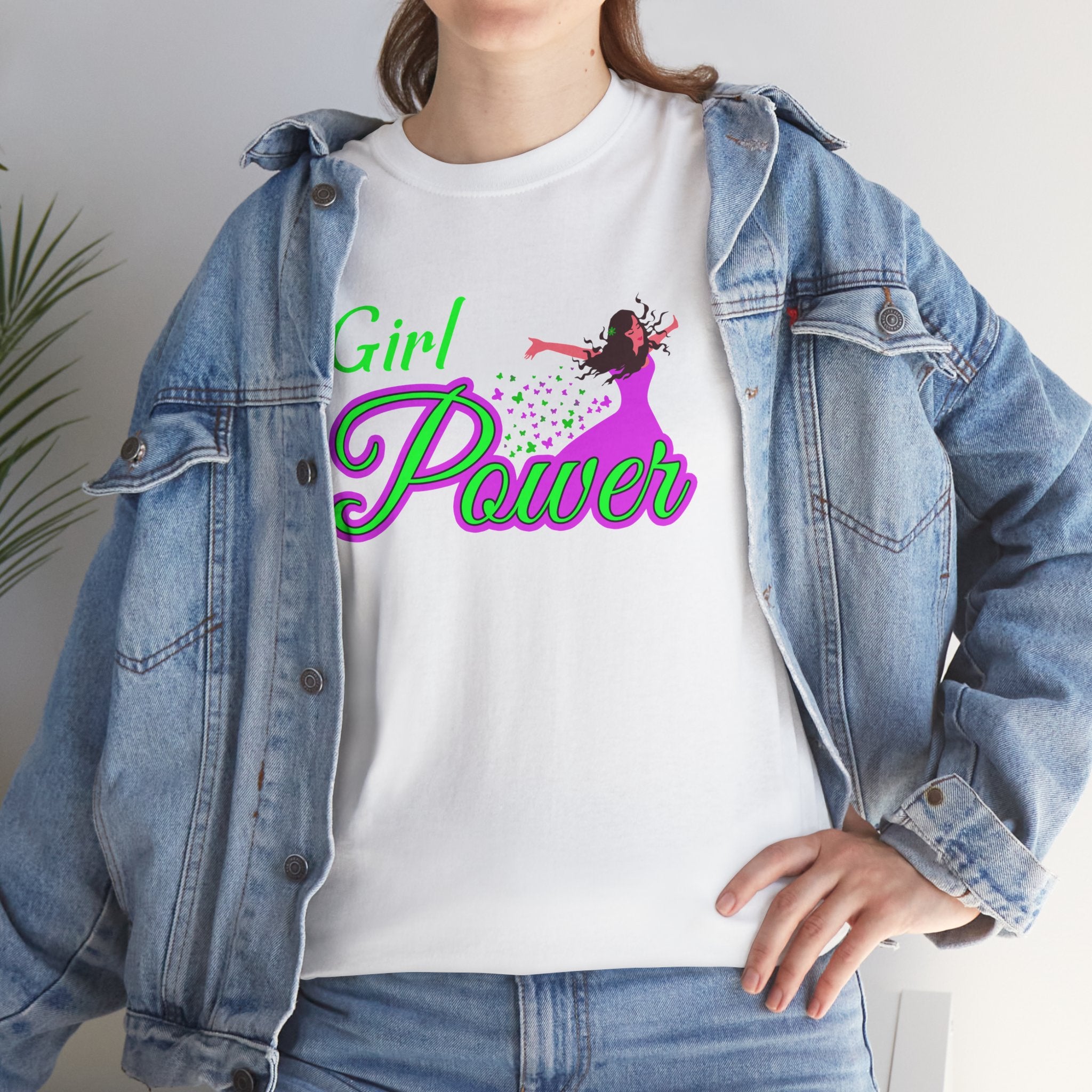 Girl Power Unisex Heavy Cotton Tee - Empowering Apparel for Feminists