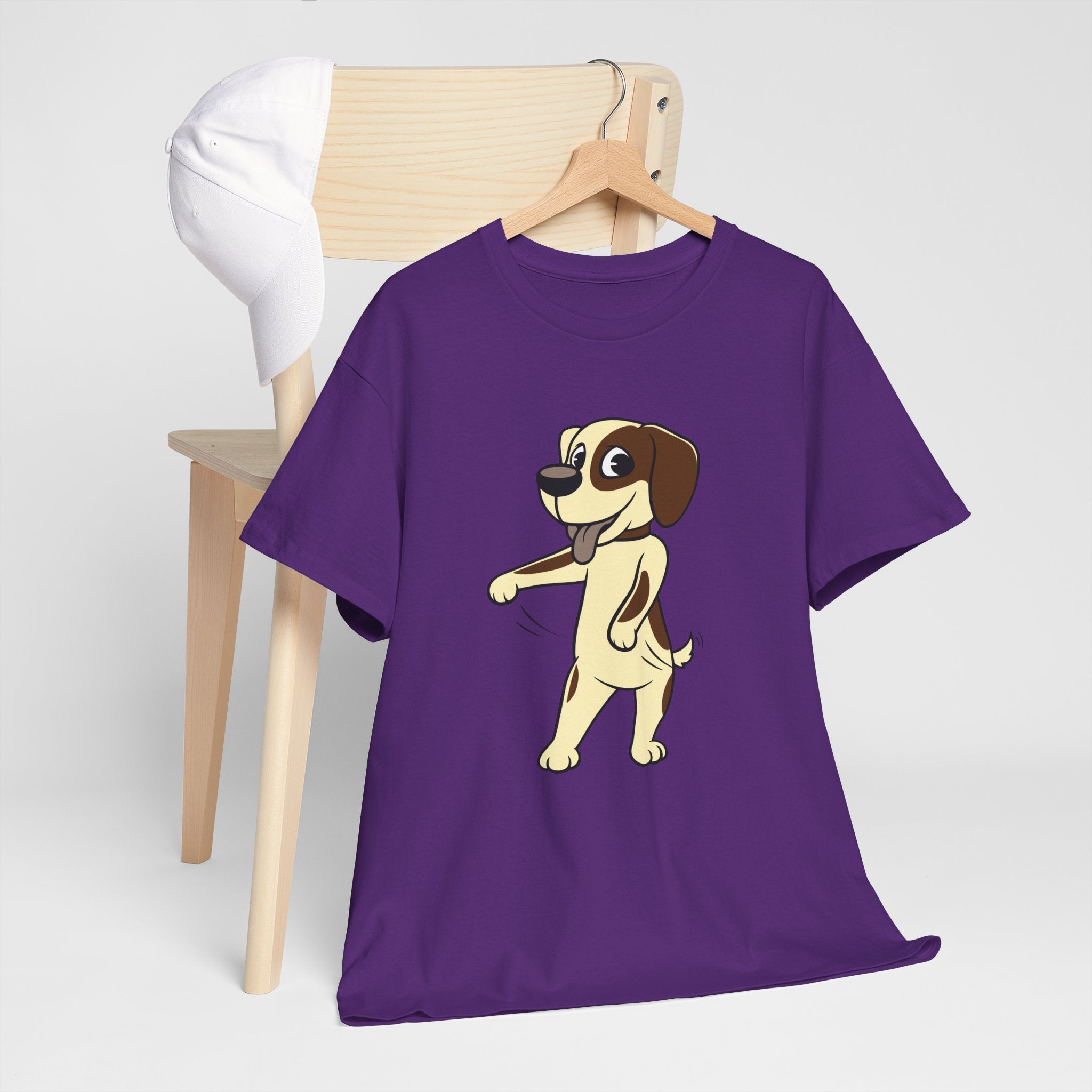 Playful Dog Graphic Unisex Heavy Cotton Tee - Perfect for Pet Lovers