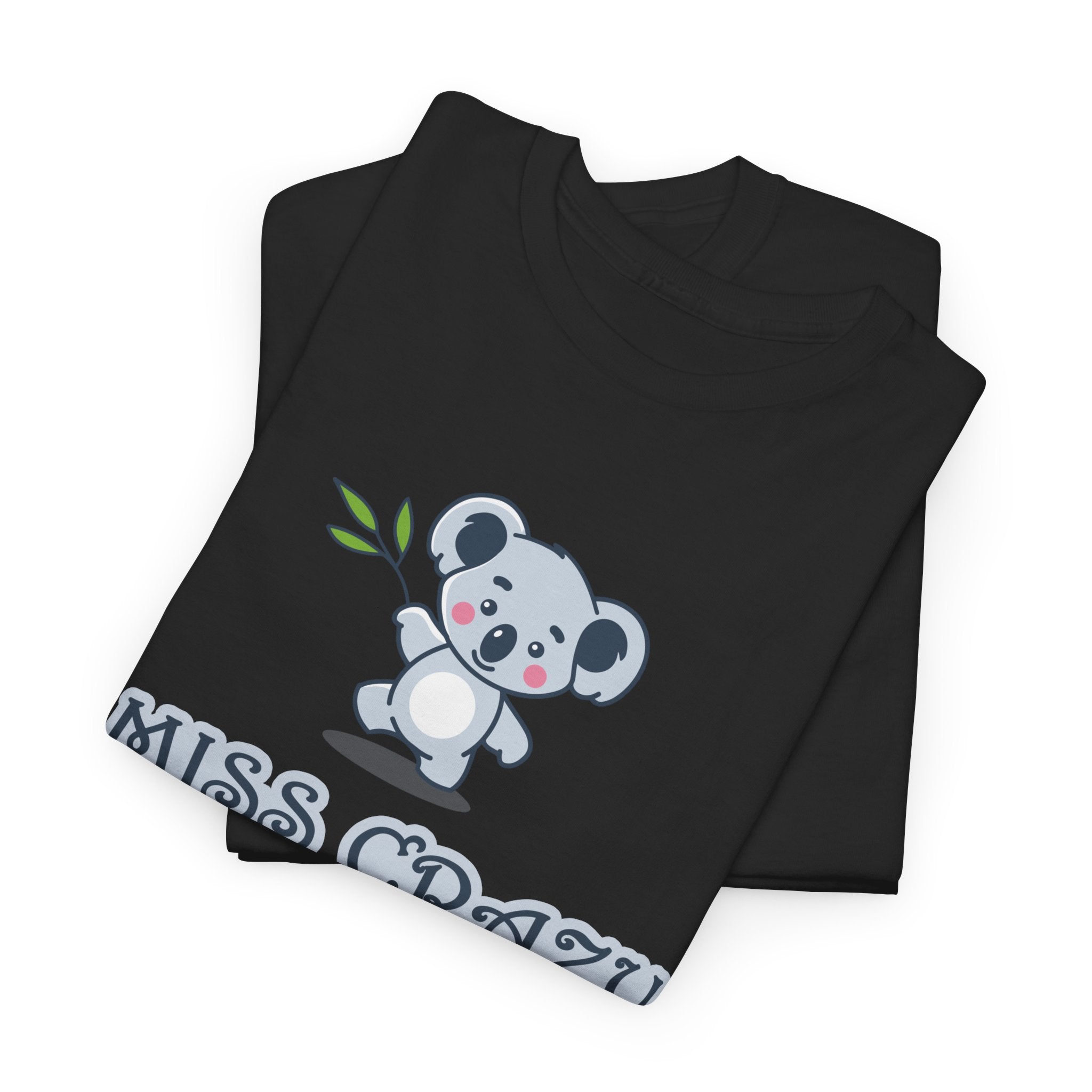 Cute Koala Miss Crazy Unisex Tee, Fun Casual T-Shirt, Gift for Friends, Birthday Present, Trendy Graphic Top