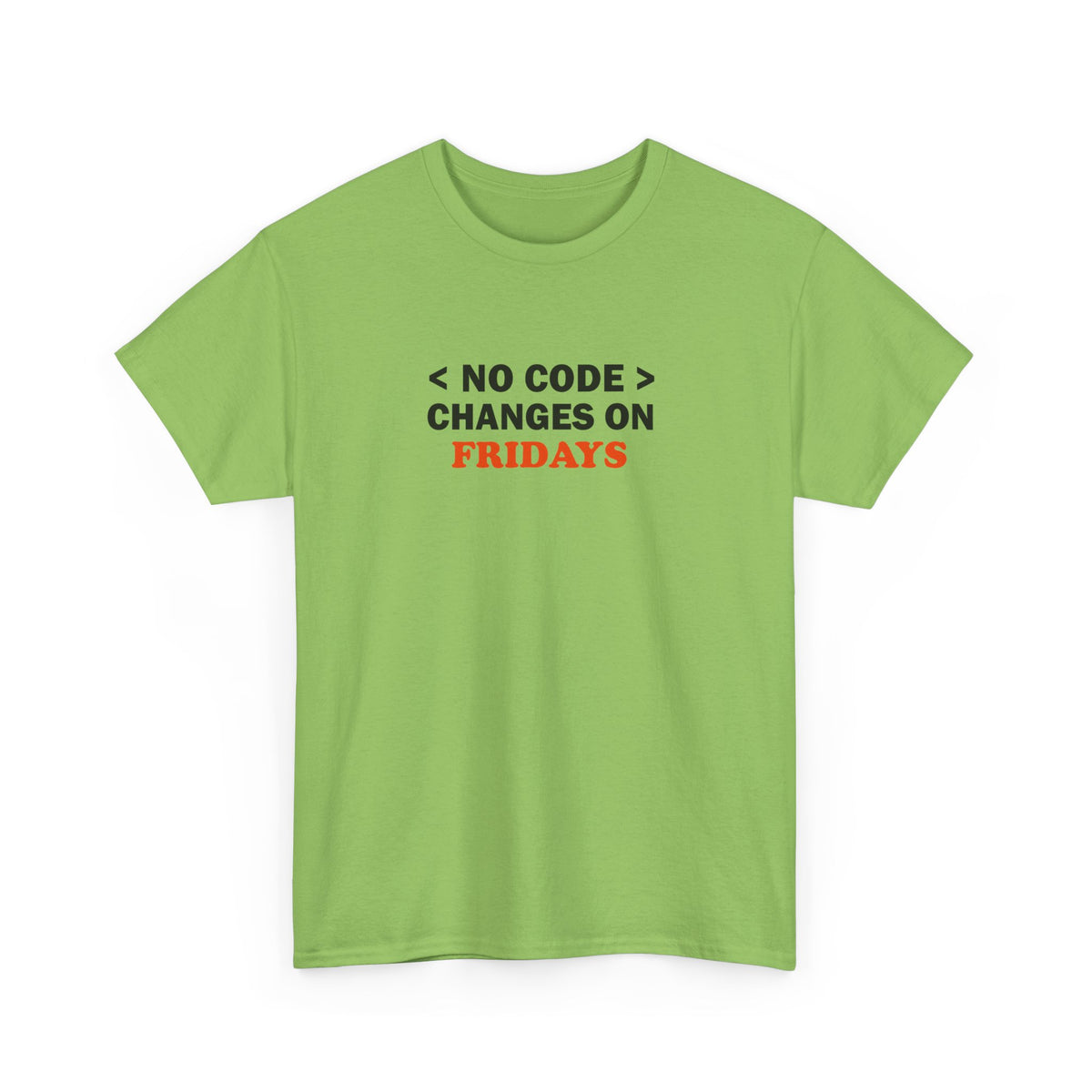 No Code Changes on Fridays – Developer Tee