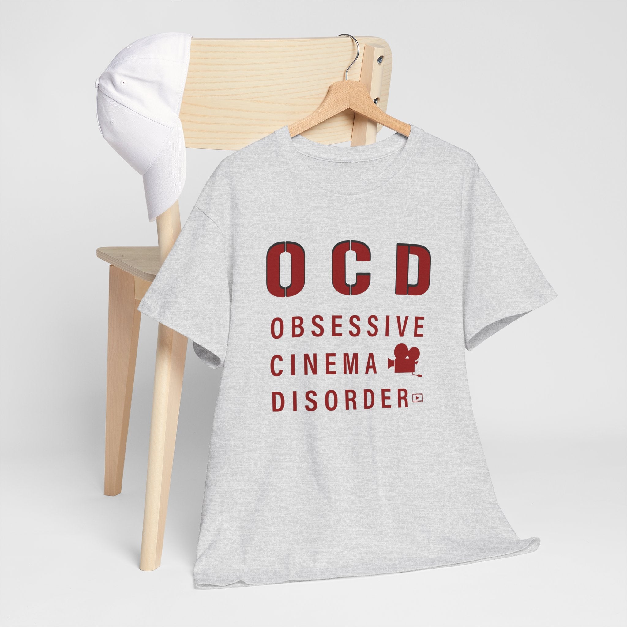 Unisex Heavy Cotton Tee – OCD Obsessive Cinema Disorder T-Shirt for Movie Lovers
