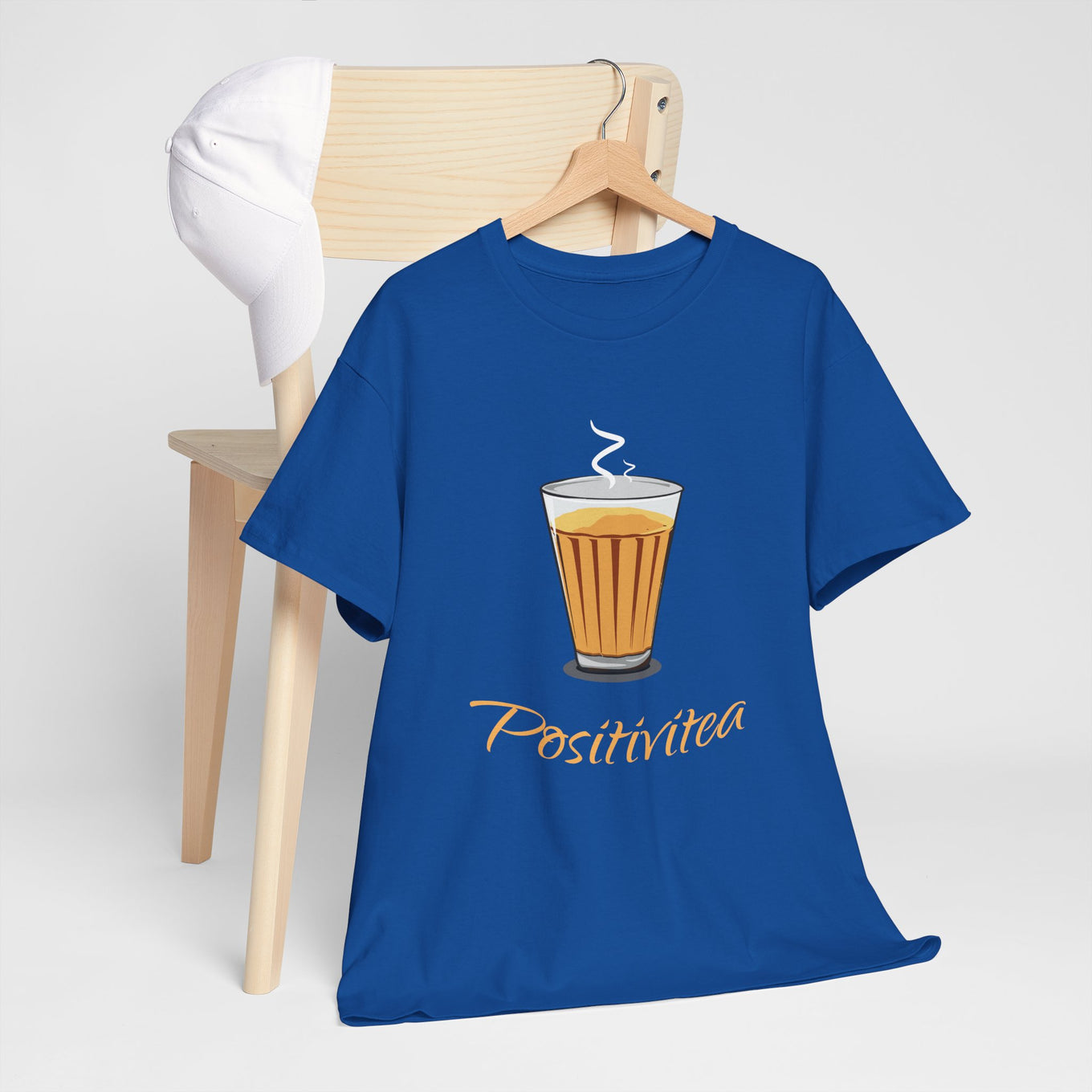 PositivitEA Unisex Heavy Cotton Tee - Uplifting Drink Design