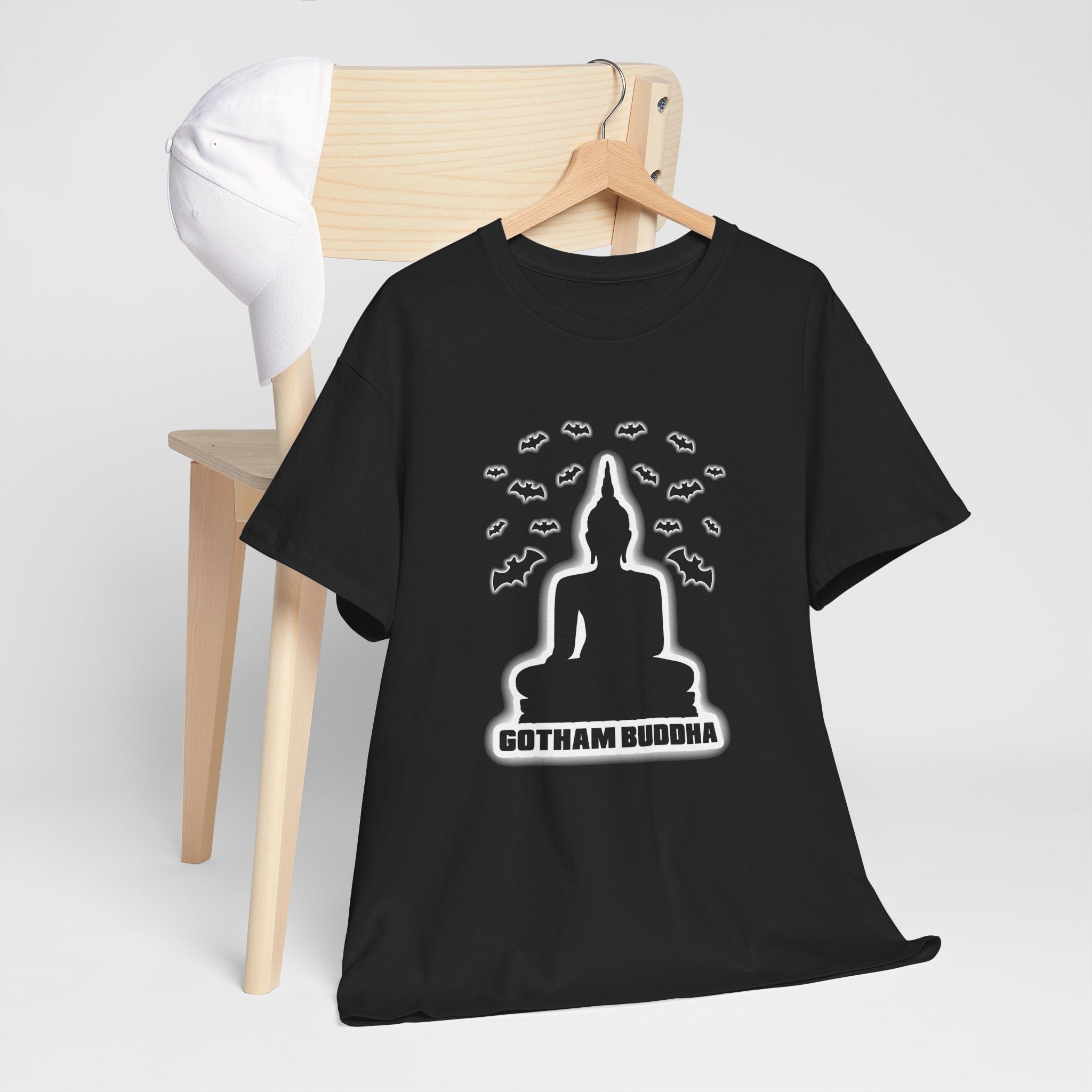 Gotham Buddha Unisex Heavy Cotton Tee - Spiritual & Urban Style