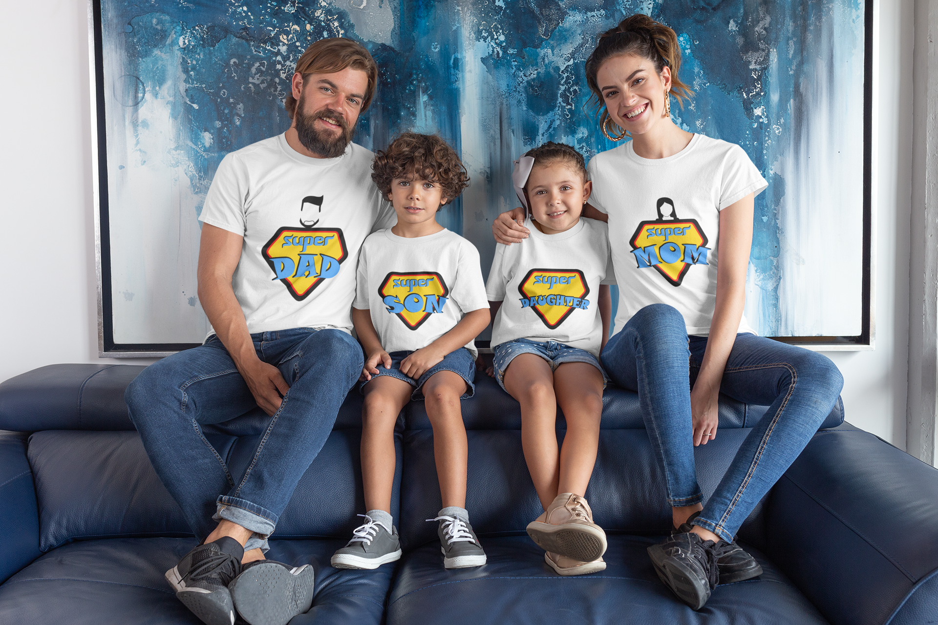 Super Dad, Super Mom, Super Son, Super Daughter T-Shirt