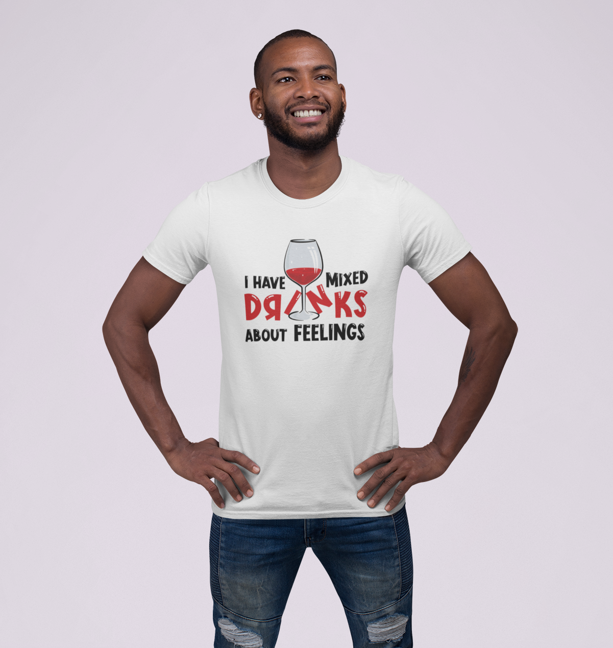 I Have Mixed Drinks About Feelings Men's T-Shirt