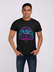 Music ON World OFF Men's T-Shirt