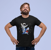 Astronaut With Shark Men's T-Shirt