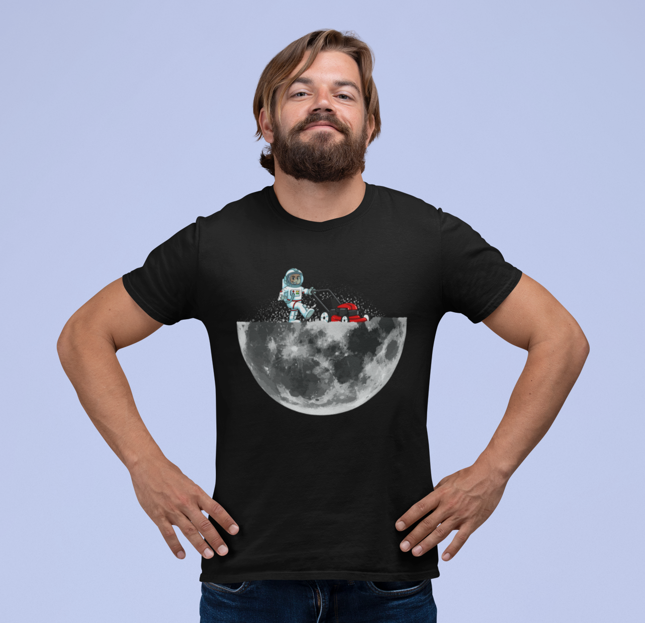 Astronaut On The Moon Men's T-Shirt