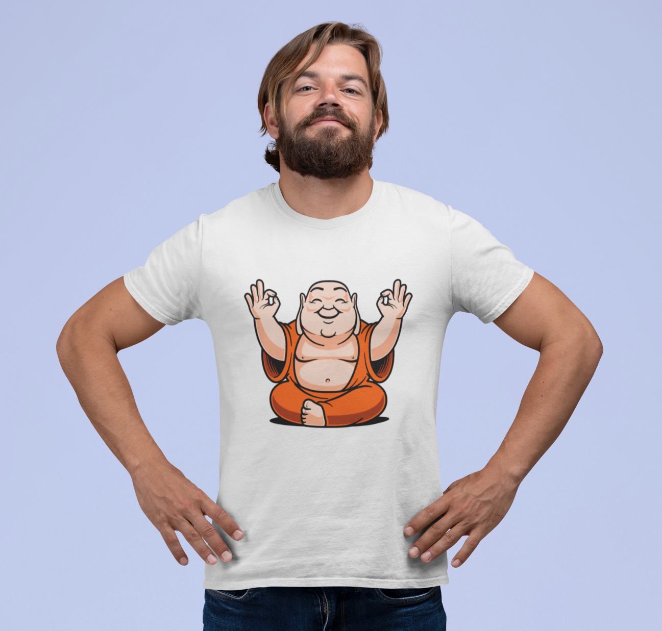 Cartoon Buddha Men's T-Shirt